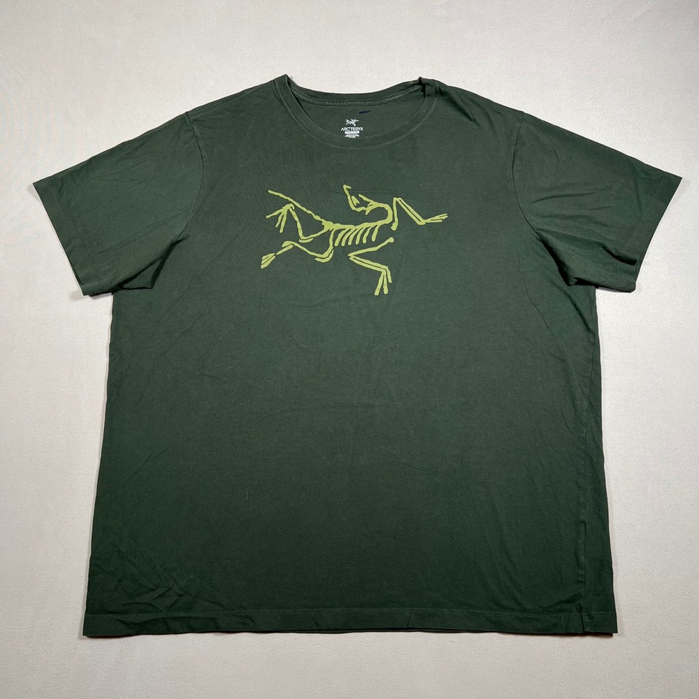 Arcteryx Mens XXL Dark Green Short Sleeve Archaeopteryx Logo Graphic T-Shirt